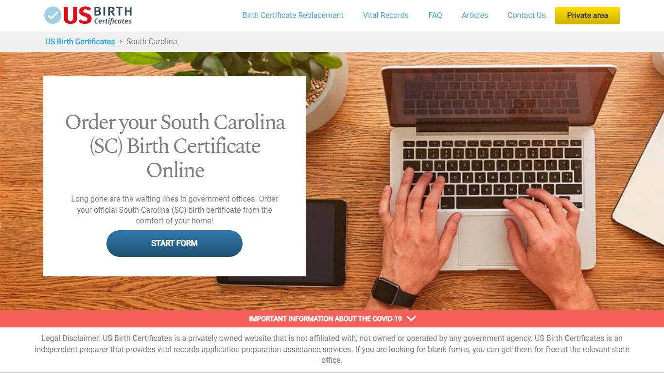 South Carolina (SC) Birth Certificate Online - US Birth Certificates